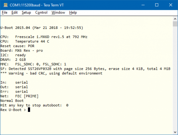 iMX6 Rex Development Kit-Serial output.png