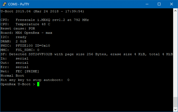 iMX6 OpenRex SBC-PuTTY serial connection.png