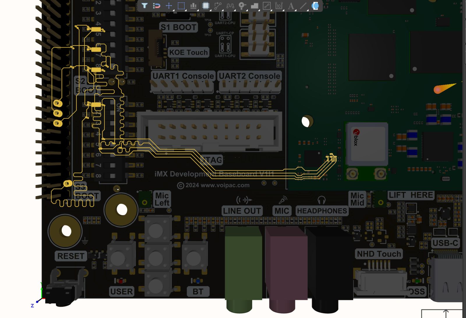 File:iMX Development Baseboard with iMX91 Industrial Module-CAN support ...